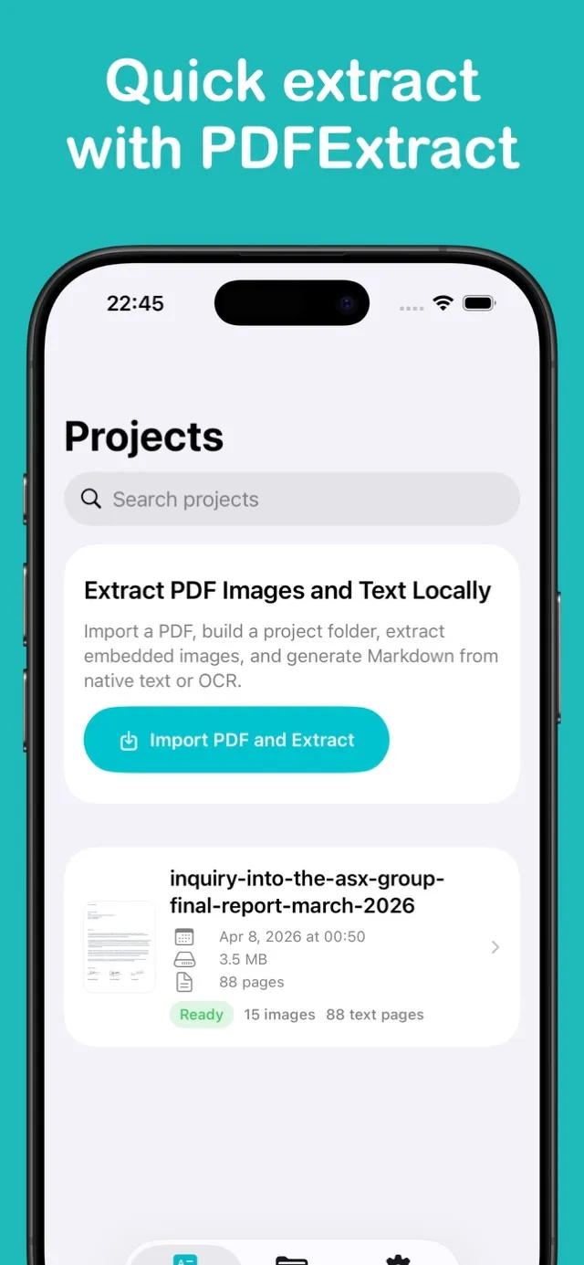 PDFExtract screenshot 1